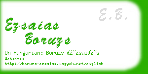 ezsaias boruzs business card